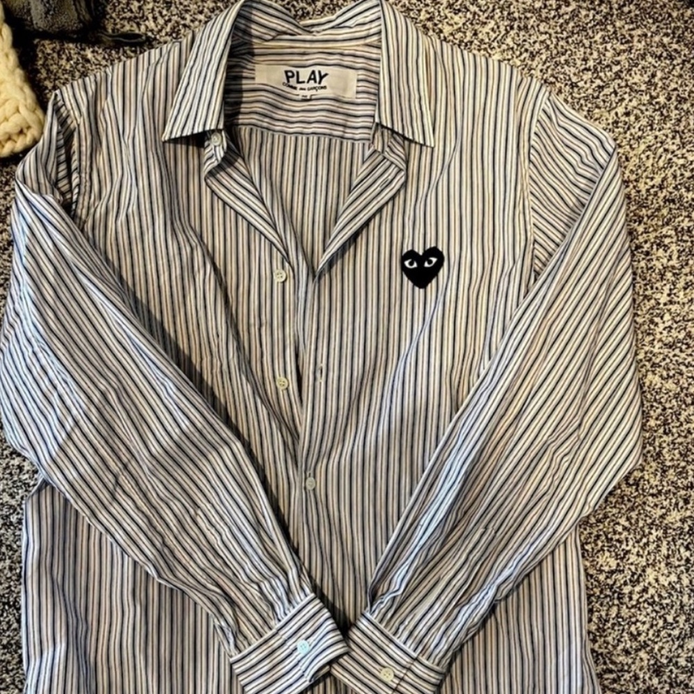 Comme des garcons play stripped button down size M - great condition
